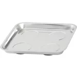 Mágneses csavartálca, Strend Pro, ezüst, 27 × 29,2 cm, rozsdamentes acél, 4 db gumiborítású mágnes, karcálló felület