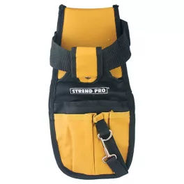   Szerszámtartó övtáska, Strend Pro TB-1012, 30,5 x 15,5 cm, sárga/fekete, övre rögzíthető, több rekeszes, praktikus
