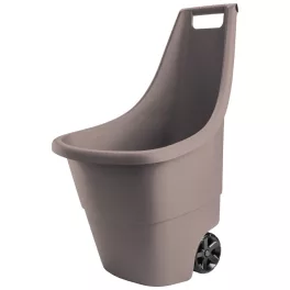   Kétkerekű kocsi, Keter Easy Go, 50 l, barna, 51 x 56 x 84 cm, műanyag, időjárásálló, ergonomikus fogantyú, könnyű