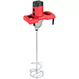   Elektromos habarcskeverő, Burley R6205BP, piros/fekete, 1400 W, menet: M14, maximum 140 mm keverőlapát, 0-800 fordulat/perc, 230 V/50 Hz