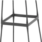 Műanyag virágcserép, Strend Pro Garden Herrison FP8018, sötétszürke, 25 × 25 cm, magasság: 105 cm, háromszintes támasztótoronnyal, 16 l, négyzetes