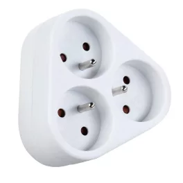 Elosztó Strend Pro, fehér, 230 V, IP20, max. 3680 W, 3x16A