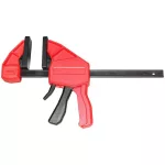 Gyorsszorító, Strend Pro Premium DT6608, fekete/piros, 150 mm, egykezes, gyors kioldással, nyújtásra is alkalmas, maximum 150 kg szorítónyomás