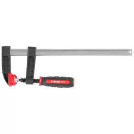   Asztalos szorító, Strend Pro Premium DT8615, fekete/piros, 200 x 50 mm, acél rúd, gumírozott markolat, rögzítéshez és befogáshoz, maximum 170 kg szorítónyomás