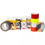 Szalag Strend Pro, ragasztó, csúszásgátló, extra ellenálló, fekete/sárga, 50 mm x 5 m