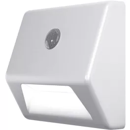  Éjszakai lámpa, Ledvance Nightlux Stair, 8,4 x 2,8 x 7,3 cm, fehér, mozgásérzékelős, fényérzékelős, beltéri/kültéri, LED, elemes (3 x AAA)