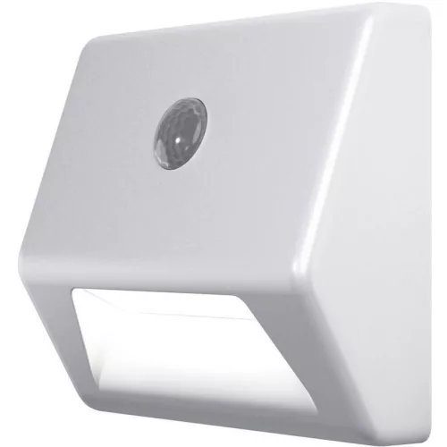 Éjszakai lámpa, Ledvance Nightlux Stair, 8,4 x 2,8 x 7,3 cm, fehér, mozgásérzékelős, fényérzékelős, beltéri/kültéri, LED, elemes (3 x AAA)