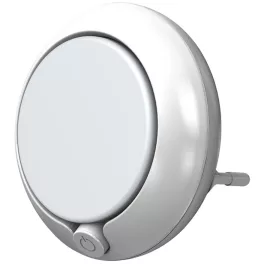   Éjszakai lámpa, Ledvance Lunetta Round White, 7,1 × 6 cm, fehér, LED, melegfehér fény, automatikus be- és kikapcsolás, kapcsolóval, konnektorba dugható
