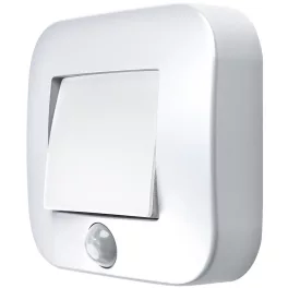   Éjszakai lámpa, Ledvance Nightlux, 8,4 × 7,3 × 2,2 cm, fehér, fényérzékelős, dönthető, elemes (3 × AAA), beltéri és kültéri