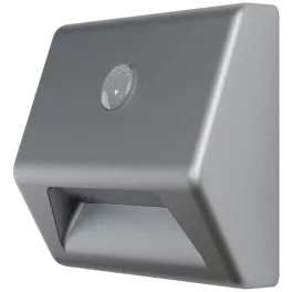   Éjszakai lámpa, Ledvance Nightlux Stair, 8,4 x 2,8 x 7,3 cm, szürke, mozgásérzékelős, fényérzékelős, beltéri/kültéri, LED, elemes (3 x AAA)
