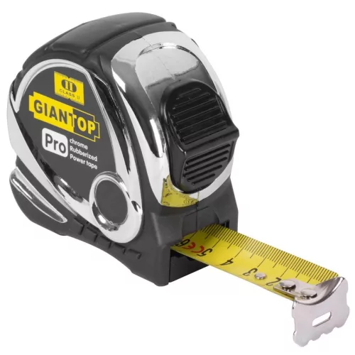 Mérőszalag GIANT CR-G44, 5 m, 19 mm, behúzható, króm/nylon