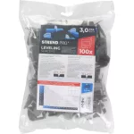 Fugakereszt Strend Pro LS210W, L alakú, szintező, csempe alá, 3,0 mm, csomag 100 db, fekete műanyag