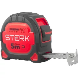   Mérőszalag, Strend Pro Premium Sterk RZ5027, fekete/piros, 5 m/27 mm, műanyag tok