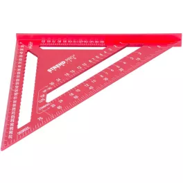   Asztalos derékszög, Strend Pro Premium, piros, 30 cm, háromszög kivitel, alumínium, pontos szögjelöléshez, profi és barkács munkákhoz