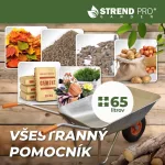 Talicska, Strend Pro Garden EcoLoad, ezüst, 65 l, felfújható kerék, horganyzott acél puttony, 80 kg teherbírás, PVC markolat