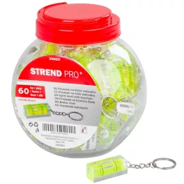   Vízmérték Strend Pro, MINI, libella, medál, kulcstartó, dobozban, 40x15x15 mm, Sellbox 60 db