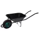 Talicska, Strend Pro Garden Cargo60 Eko Light, fekete, 60 l, defektmentes tömör Bantam kerék, lakkozott acél puttony, 100 kg teherbírás, PVC markolat