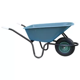   Talicska, Strend Pro Garden Greenlawn Junior, zöld, 100 l, felfújható kerék, műanyag puttony, 50 kg teherbírás, PVC markolat