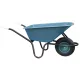 Talicska, Strend Pro Garden Greenlawn Junior, zöld, 100 l, felfújható kerék, műanyag puttony, 50 kg teherbírás, PVC markolat, szétszerelve