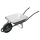 Talicska, Strend Pro Garden Cargo60, ezüst, 60 l, defektmentes tömör Bantam kerék, horganyzott acél puttony, 100 kg teherbírás, PVC markolat, szétszerelve