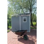 Talicska, Strend Pro Garden Greenlawn Nero, fekete, 140 l, felfújható kerék, műanyag puttony, 50 kg teherbírás, PVC markolat, szétszerelve