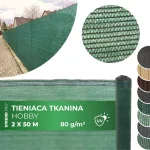 Árnyékoló háló HOBBY.NET, 2x50 m, HDPE, UV, 80 g/m2, 85% zöld
