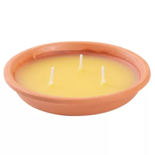 Gyertya Citronella, rovarriasztó, terrakotta, 80 g, 30x125 mm