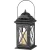 Lámpás, MagicHome LM3609, 14 × 14 × 30 cm, fekete, LED, 3 × AAA elemekkel, fém, beltéri, vintage stílusú, gyertyával (2170320)