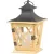 Lámpás, MagicHome LW8680, 19 x 19 x 36 cm, barna, LED, 3 x AA elemekkel, fa, beltéri, vintage stílusú, gyertyával (2170322)
