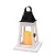 Lámpás, MagicHome LW8823, 17 x 17 x 33 cm, fehér, LED, 3 x AAA elemekkel, fa, beltéri, vintage stílusú, gyertyával (2170323)