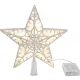 Csillag MagicHome Karácsony, műanyag, időzítő, 10x LED meleg fehér, 25 cm, 2xAA