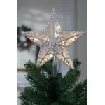Csillag MagicHome Karácsony, műanyag, időzítő, 10x LED meleg fehér, 25 cm, 2xAA