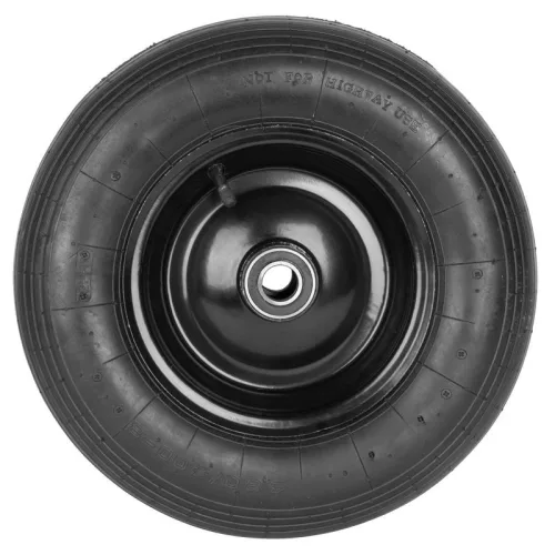 Talicska és kézikocsi kerék, Strend Pro Garden WBw 25, fekete, felfújható, 39 cm átmérő, 9 cm szélesség, tengelyfurat: 25 mm