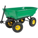 Négykerekű kocsi, Strend Pro Garden Greenlawn Transporter, 75 l, felfújható kerekek 10 × 3,50 – 4, műanyag test, fém váz, 250 kg teherbírás