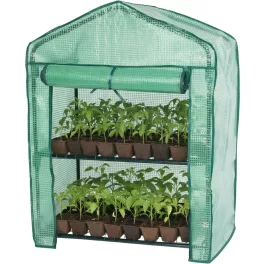   Melegágy, Strend Pro Garden Greenhouse X082, 69 x 49 x 94 cm, fémvázas, UV-álló PE fólia, 2 polcos, kompakt (2170851)