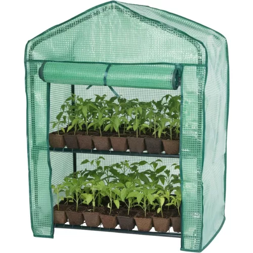 Melegágy, Strend Pro Garden Greenhouse X082, 69 x 49 x 94 cm, fémvázas, UV-álló PE fólia, 2 polcos, kompakt (2170851)