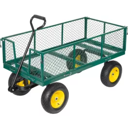   Négykerekű kocsi, Strend Pro Garden Taliga 515, 125 × 65 × 32 cm, robusztus, kerti munkához,  300 kg teherbírás