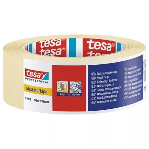 Szalag tesa® PRO, festő, maszkoló, ragasztó, 38 mm, Hossz: 50 m