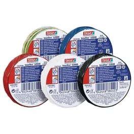   Szalag tesa® PRO tesaflex®, elektromos szigetelő, ragasztó, sPVC, 19 mm, fekete, Hossz: 20 m