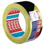 Szalag tesa® PRO Marking, ragasztó, figyelmeztető, sárga-fekete, 50 mm, Hossz: 33 m