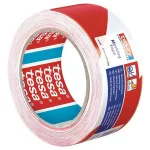 Szalag tesa® PRO Marking, ragasztó, figyelmeztető, piros-fehér, 50 mm, Hossz: 33 m