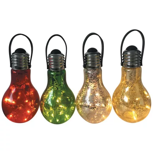 Függeszték napelemes lámpa, Strend Pro Garden Stella, 9 x 18 cm, 5 LED, elemes (1 x AA), elem nélkül, 24 db-os csomag, kompakt, hordozható