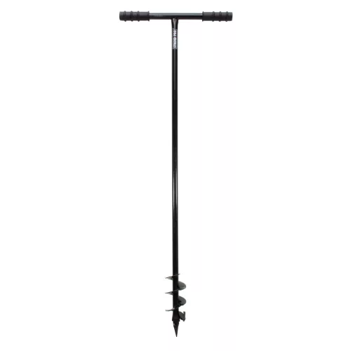 Kézi földfúró, Strend Pro Garden Edo 62, fekete, acél, 170 mm spirál, faültetéshez, kerítésépítéshez és építési munkákhoz