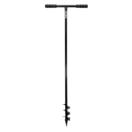   Kézi földfúró, Strend Pro Garden Edo 64, fekete, acél, 230 mm spirál, faültetéshez, kerítésépítéshez és építési munkákhoz