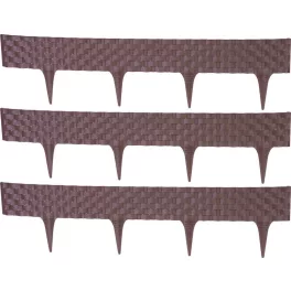   Kerti paliszád, Strend Pro Garden RattanPalisade, sötétbarna, 80 x 29,5 cm, összekapcsolható, 240 cm hossz, formázható, rugalmas műanyag, UV-álló, 3 panel/csomag