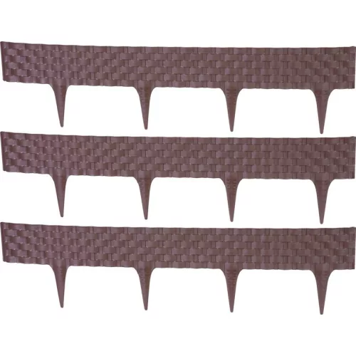 Kerti paliszád, Strend Pro Garden RattanPalisade, sötétbarna, 80 x 29,5 cm, összekapcsolható, 240 cm hossz, formázható, rugalmas műanyag, UV-álló, 3 panel/csomag