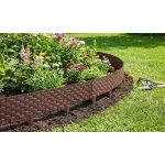 Kerti paliszád, Strend Pro Garden RattanPalisade, sötétbarna, 80 x 29,5 cm, összekapcsolható, 240 cm hossz, formázható, rugalmas műanyag, UV-álló, 3 panel/csomag