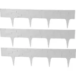 Kerti paliszád, Strend Pro Garden StonePalisade, szürke, 79 x 29,5 cm, összekapcsolható, 237 cm hossz, formázható, rugalmas műanyag, UV-álló, 3 panel/csomag