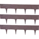 Kerti paliszád, Strend Pro Garden StonePalisade, sötétbarna, 79 x 29,5 cm, összekapcsolható, 237 cm hossz, formázható, rugalmas műanyag, UV-álló, 3 panel/csomag