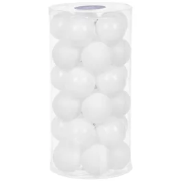   MagicHome karácsonyi gömbök, 30 db, fehér, fényes, mix, karácsonyfára, 6 cm